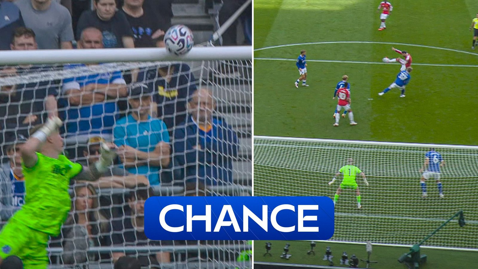 Bruno Fernandes Hits Crossbar Early in Manchester United's Match Against Everton