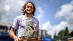 Tsitsipas claims first ATP title in 16 months