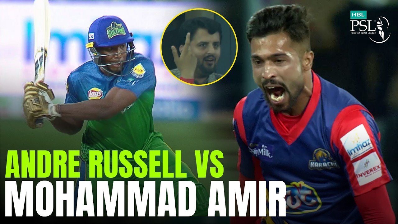 Andre Russell vs Mohammad Amir | HBL PSL 2019 | M1G1J