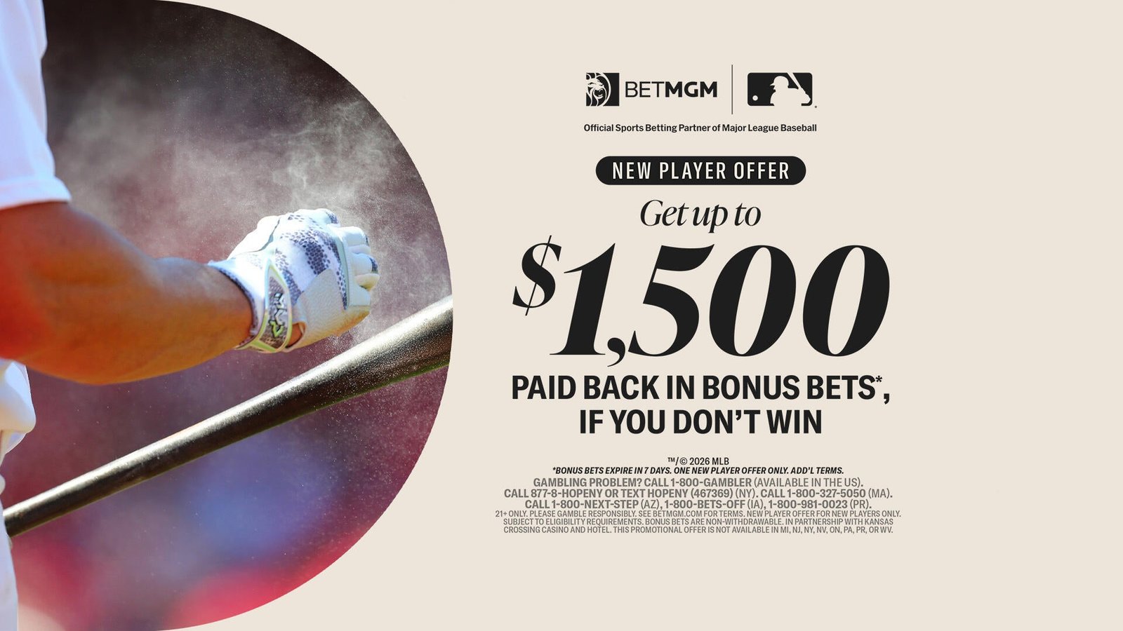 Get $1,500 in Bonus Bets with BetMGM for MLB Action This Wednesday