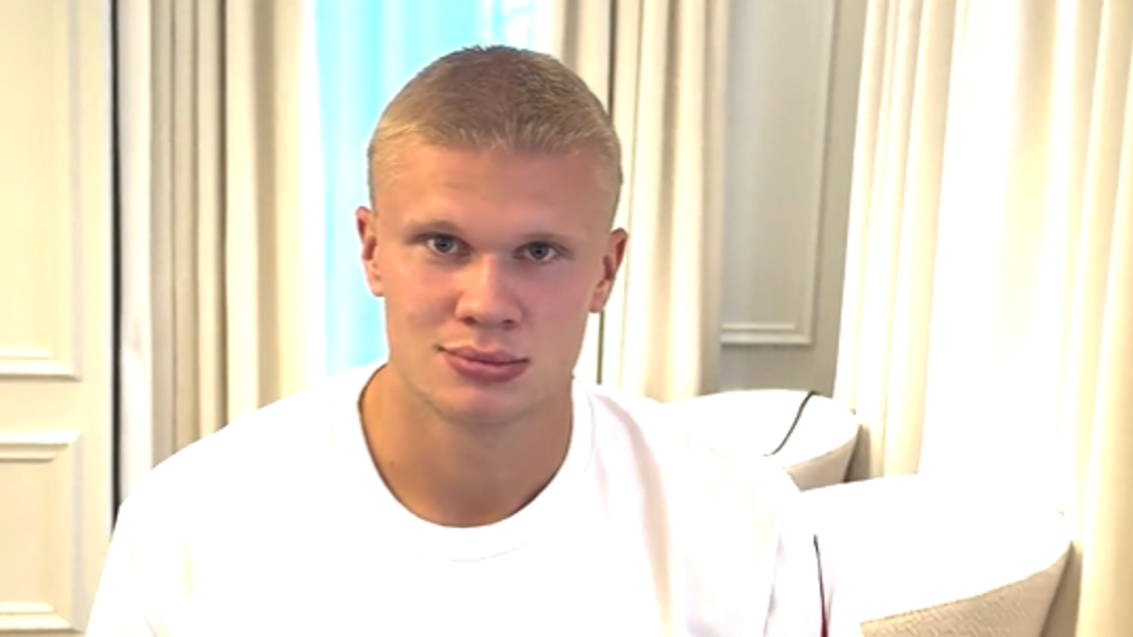 Where's it all gone? Haaland reveals new shaven haircut