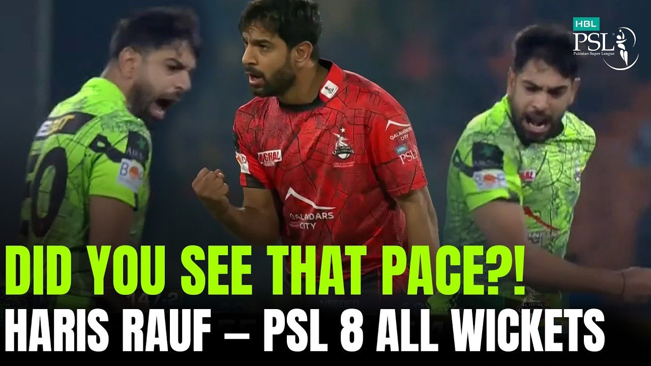 YOU CAN’T HANDLE THIS PACE! HARIS RAUF — PSL 8 ALL WICKETS | MI2J