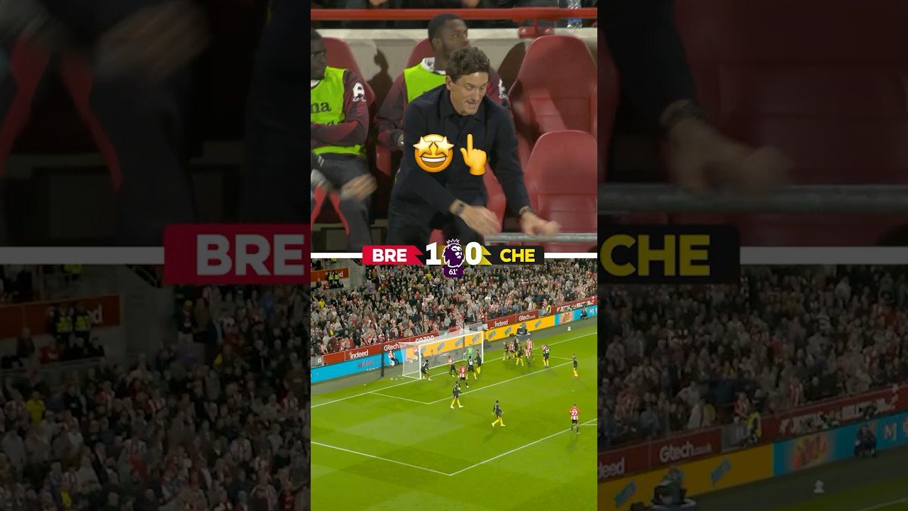 Manager Goes CRAZY Celebrating Brentford’s 3-0 Win Over Chelsea 🤪