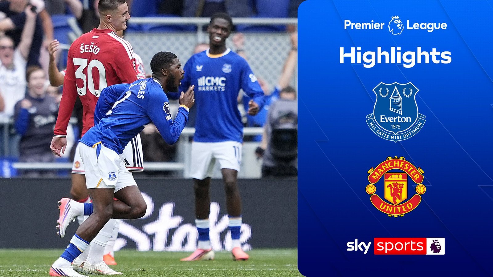 Maitland-Niles Scores Dramatic Equalizer for Everton Against Manchester United