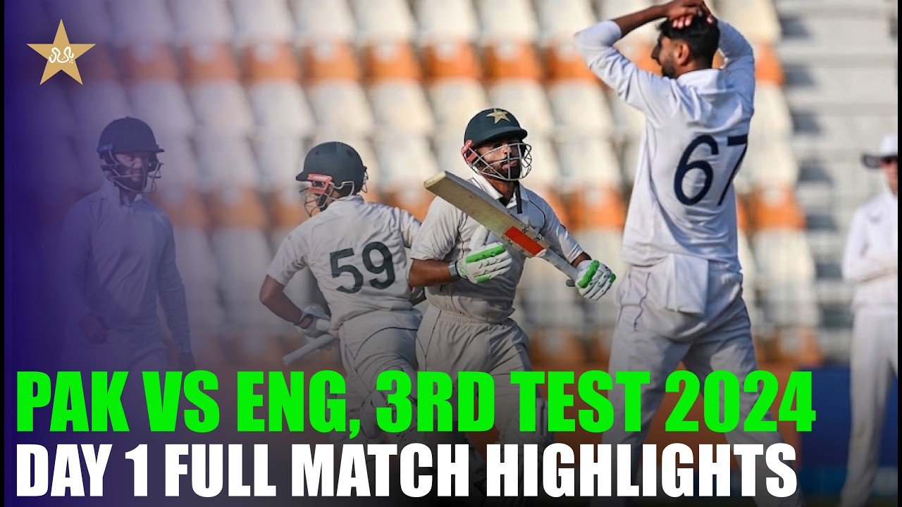 Day 01 Full Match Highlights | Pakistan vs England | 3rd Test 2024 | PCB | MR1K