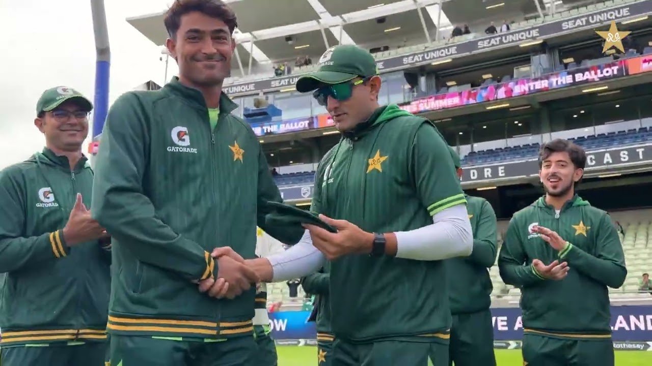 Saud Shakeel, Babar Azam & Mohammad Abbas hand out Test caps to the Debutant Trio