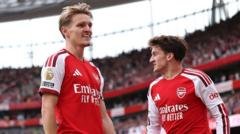 Odegaard and Saka Shine in Arsenal's Clash Against Chelsea