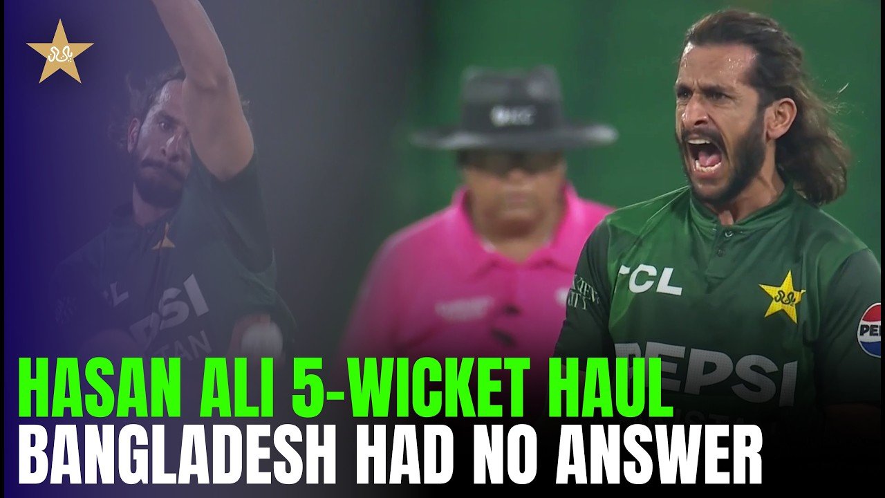 5 WICKETS! 🔥 Hasan Ali Rattles Bangladesh | Pakistan vs Bangladesh  | 1st T20I 2025 | MR1T
