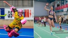 Wales' Amy Hughes Excels as Hockey Goalkeeper and Long Jump Champion