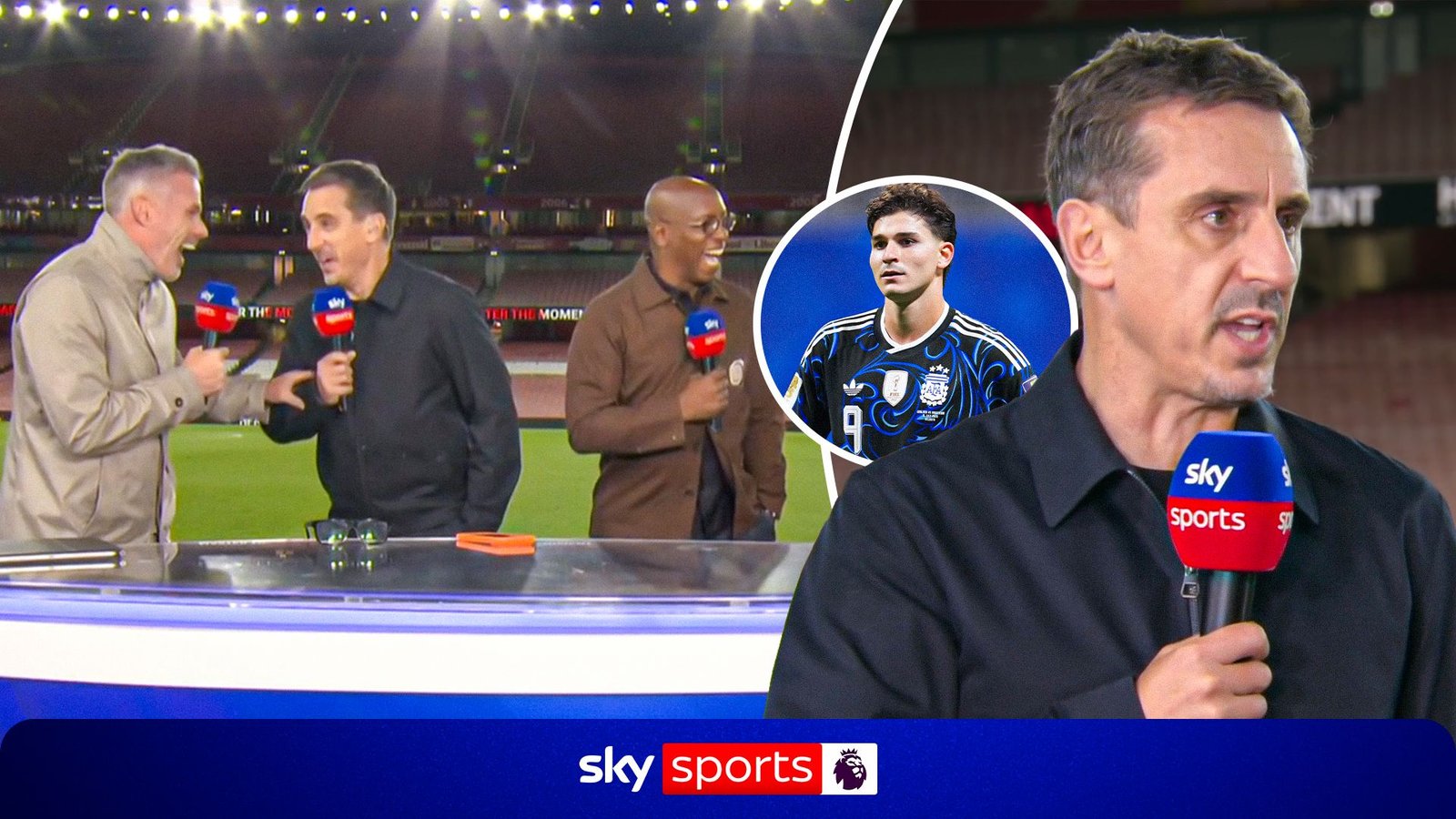 'Alvarez would push Arsenal over UCL line' - Neville insists Gunners need world-class attacker