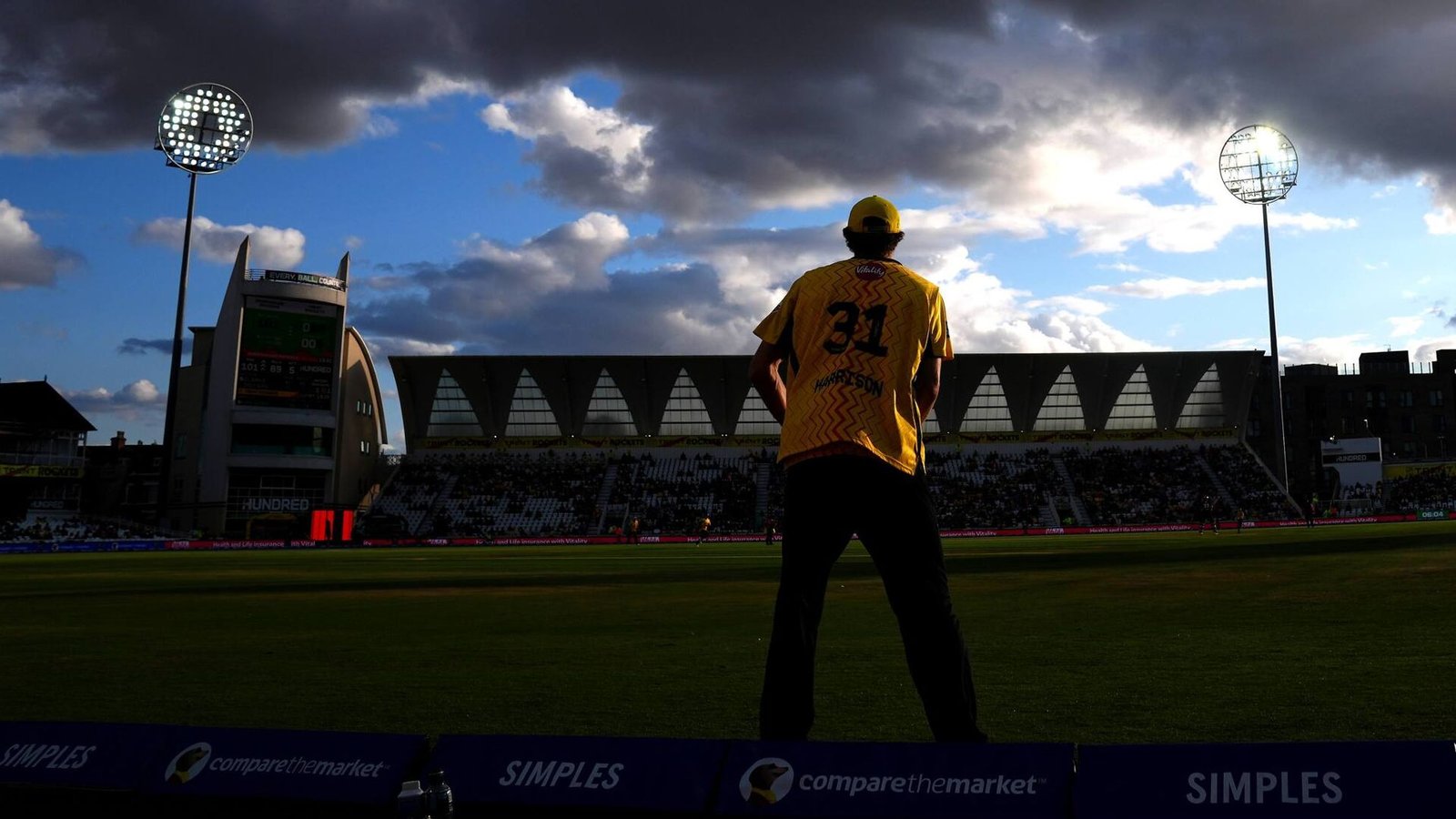 Floodlights Activated During The Hundred Matches for Solar Eclipse