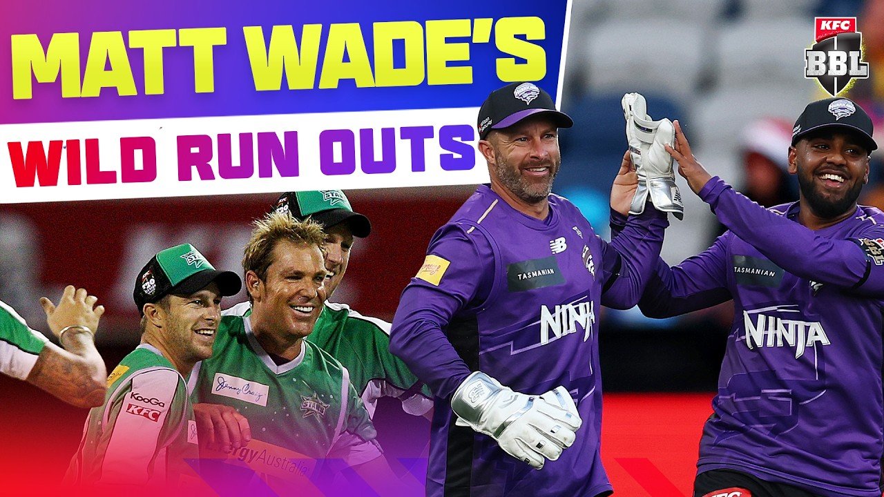 Top 10 CRAZY RUN OUTS By Matthew Wade 😳